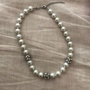 Pearl and crystal necklace